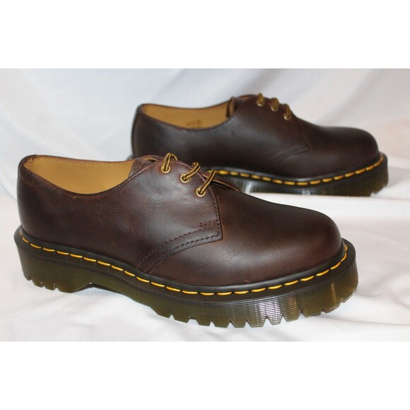 DR MARTENS 1461 WOMEN'S BEX LEATHER OXFORD BROWN CRAZY HORSE - Picture 1 of 8